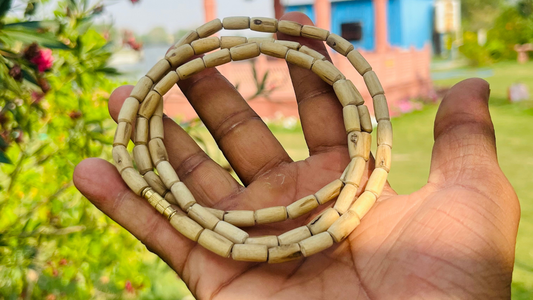 Benefits of wearing original tulsi mala made from natural Tulsi wood beads, handmade sacred spiritual mala