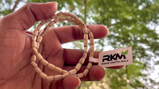 Original Tulsi Mala for neck made from pure Tulsi wood for daily spiritual wear