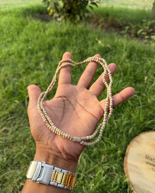 1 Round original tulsi mala with 2 layer & round beads made with Original Natural Tulsi Beads