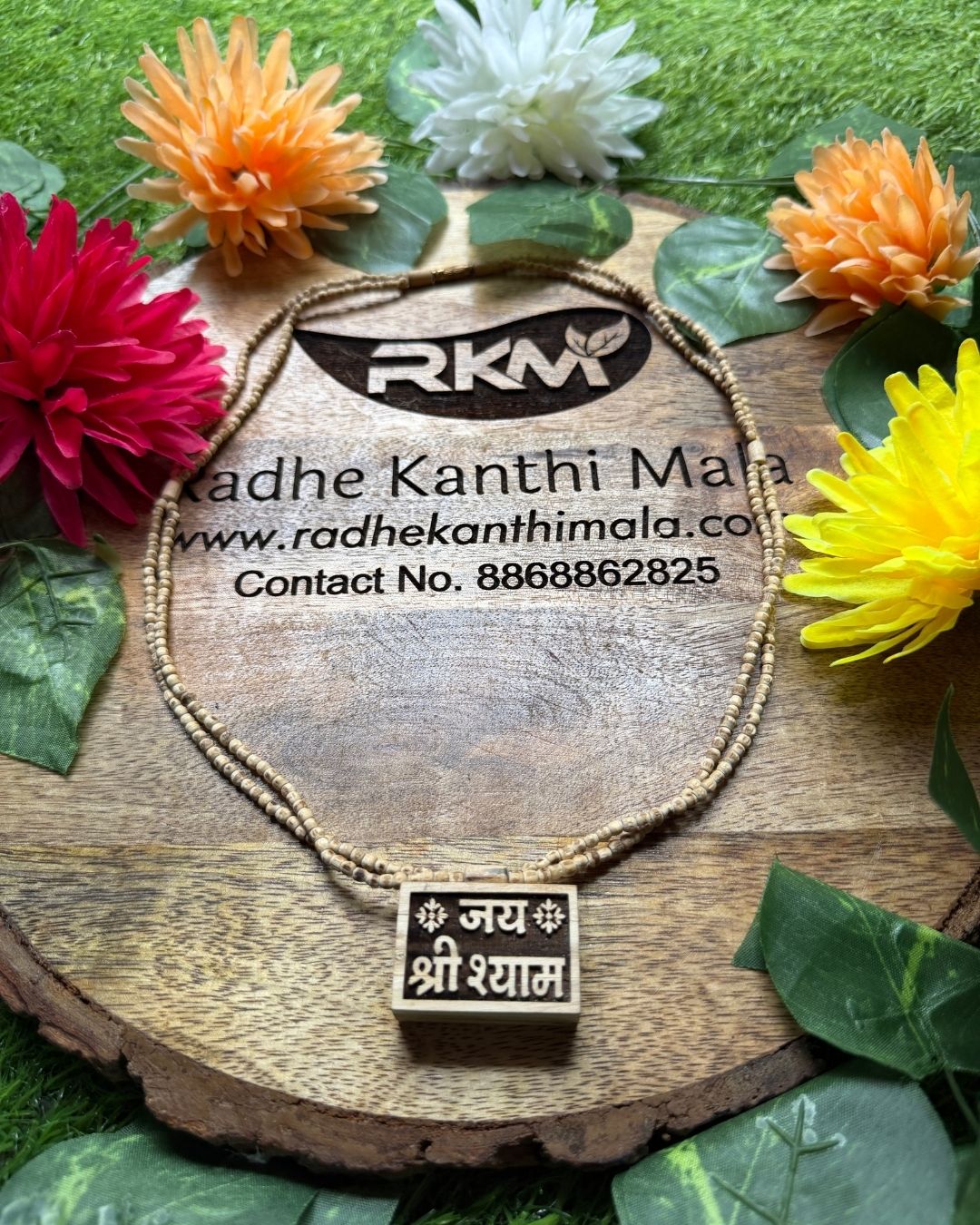 Jay Shri shyam Bhaktmal 2 Layer Tulsi Mala – Original Vaishnav Tulsi Beads for Daily Spiritual Wear suitable for daily devotional wear prayer and Krishna bhakti
