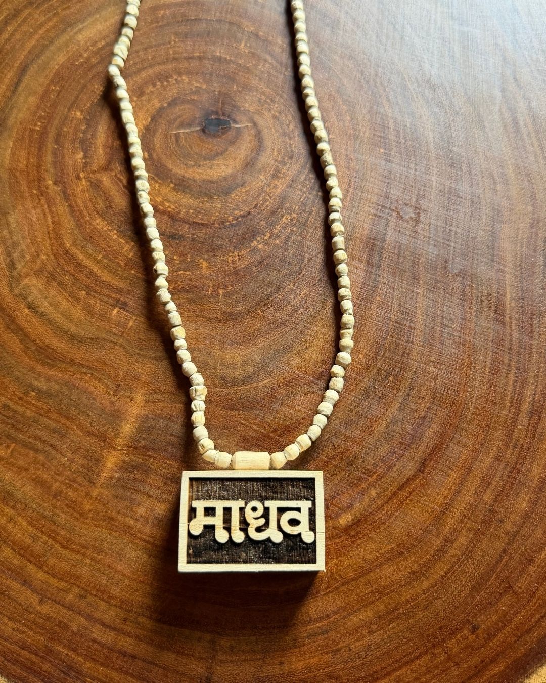 Madhav Bhaktmal Tulsi Mala made with Original Natural Tulsi Beads for Daily Spiritual Wear