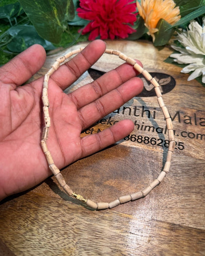 Original 1 Round Chara Tulsi Mala - Traditional Vaishnav Tulsi Beads for Spiritual Wear