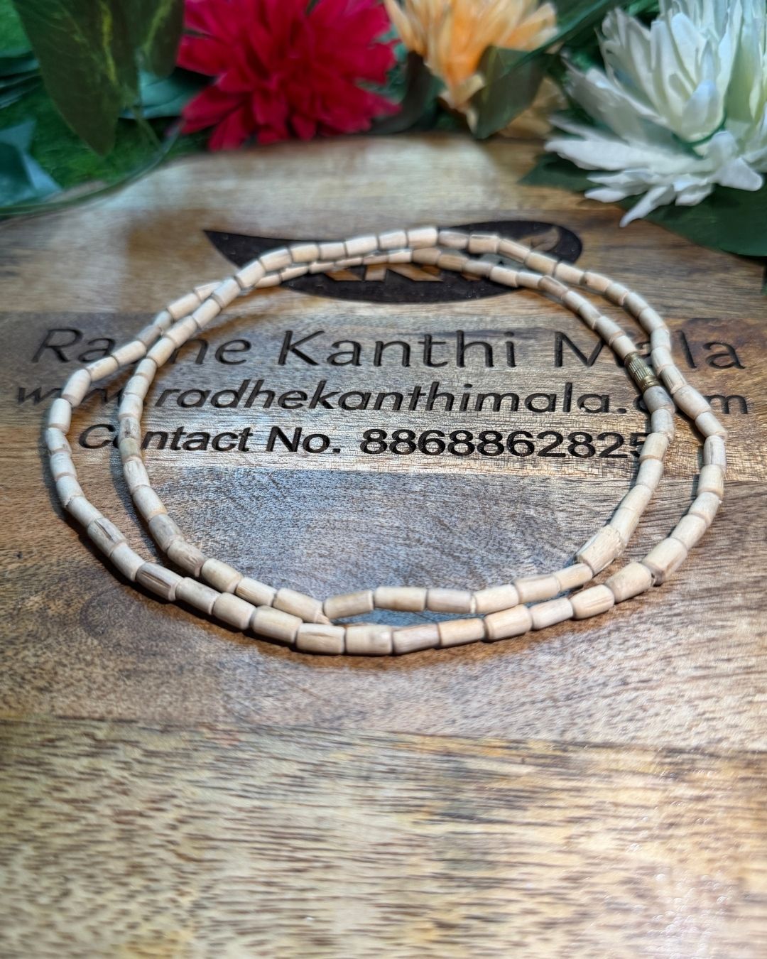 Original 2 Round Chara Tulsi Mala - Pure Tulsi Kanthi for Devotional Wear
