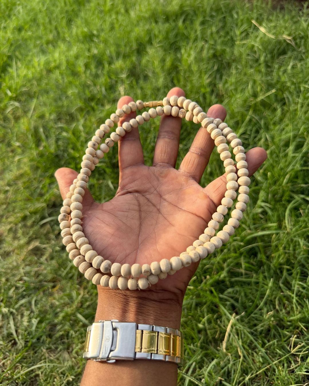 Original 2 Round Kanthi Mala with Best Quality Tulsi Beads suitable for devotees and daily spiritual wear