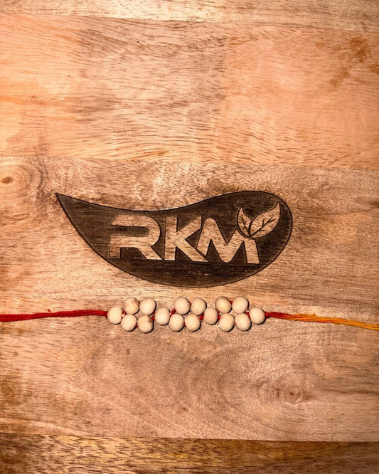 Original Tulsi Beads Rakhi made with original natural Tulsi beads for Raksha Bandhan and spiritual gifting.