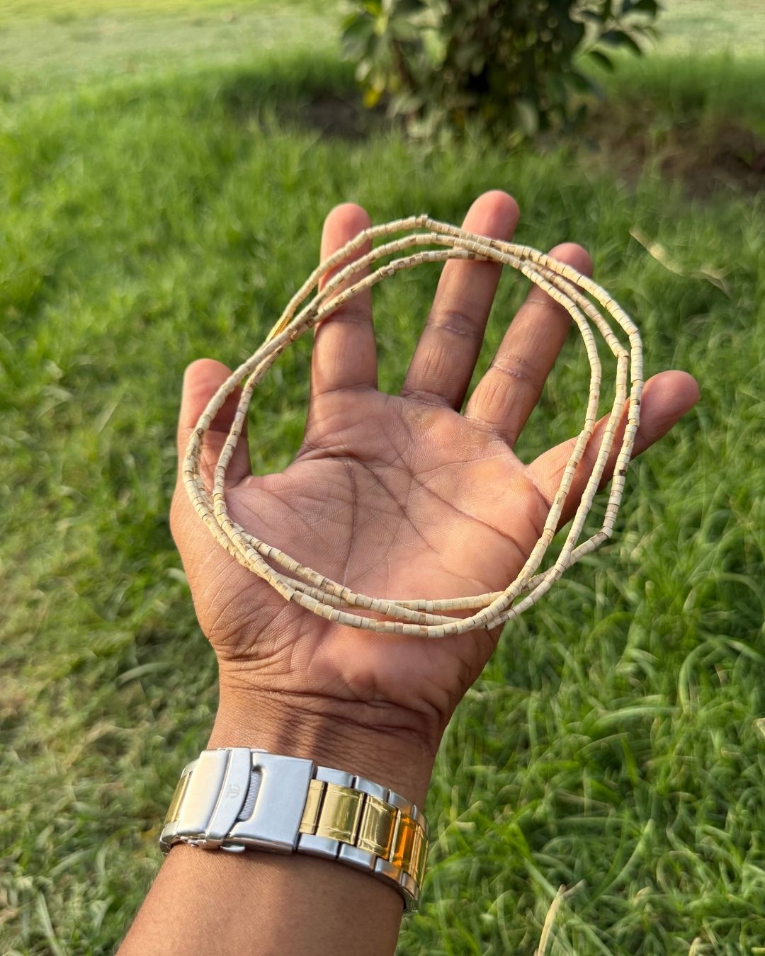 Original Tulsi Mala 3 Round made with Original Natural Tulsi Beads for Daily Spiritual Wear