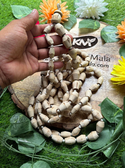 Original Tulsi Mridanga Shaped Japa Mala 108 + 1 Big Beads handmade sacred mala for meditation chanting and devotional practice