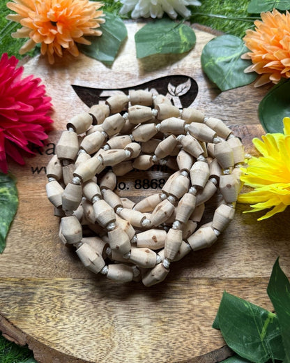Original Tulsi Mridanga Shaped Japa Mala 108 + 1 Big Beads made from sacred Tulsi beads for daily japa and meditation