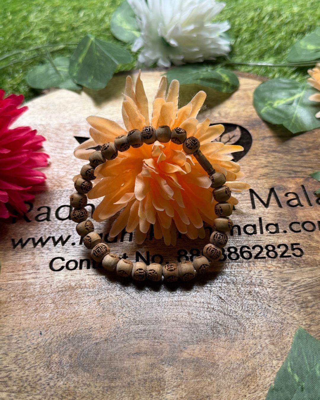 Radha Pure Tulsi Bracelet - Natural Tulsi beads bracelet for spiritual wear