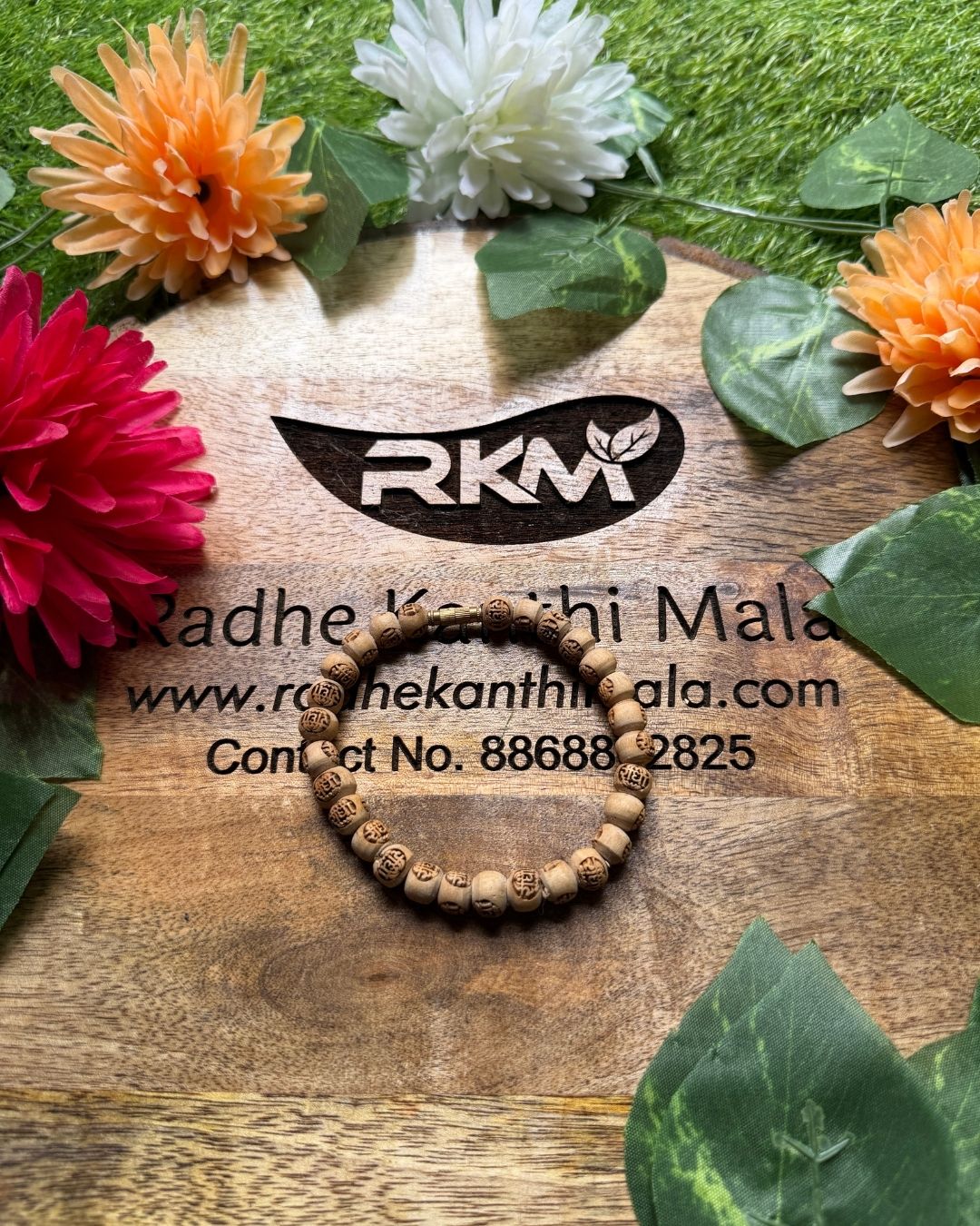 Radha Pure Tulsi Bracelet - Traditional Tulsi Bracelet design for Spritual wear