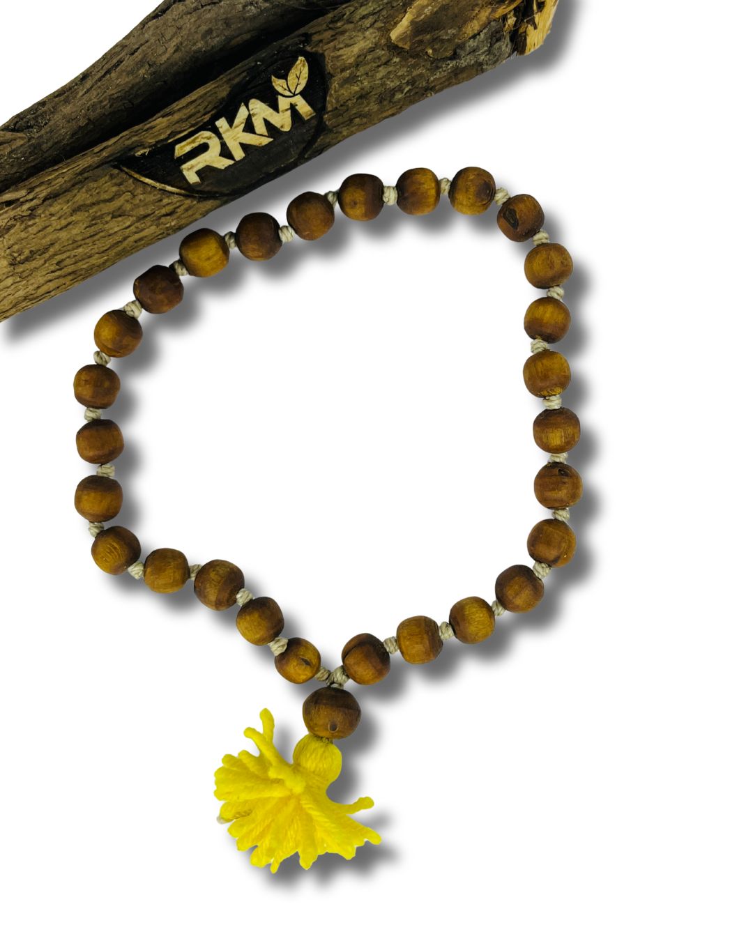 Premium Brown Tulsi Sumarni 27+1 Beads made from natural Tulsi wood for daily japa, mantra chanting, meditation, and devotional worship