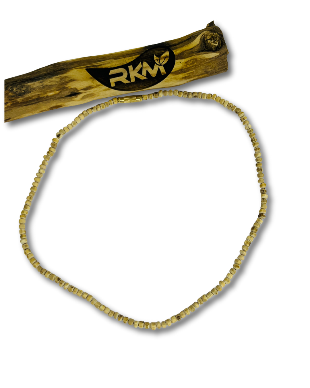 handmade 1 round tulsi mala crafted from natural tulsi wood