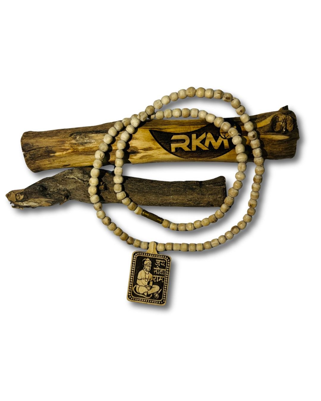 Authentic Hanuman Ji Locket Tulsi Mala with natural Tulsi beads and divine pendant design