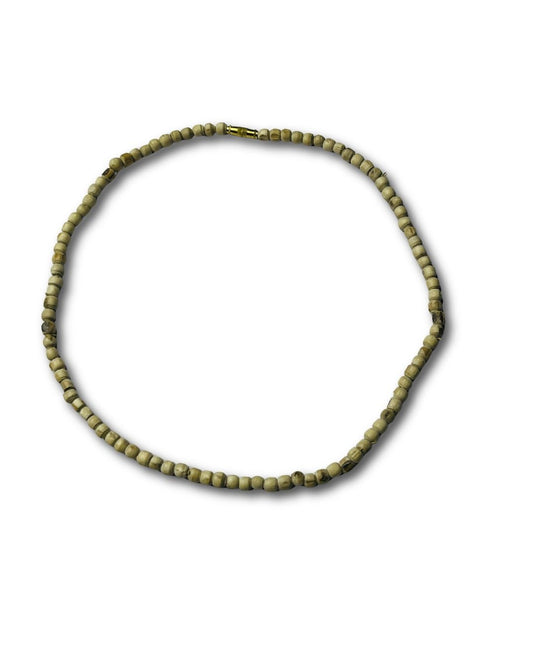 Single Round Tulsi Kanthi Mala made from natural Tulsi wood beads