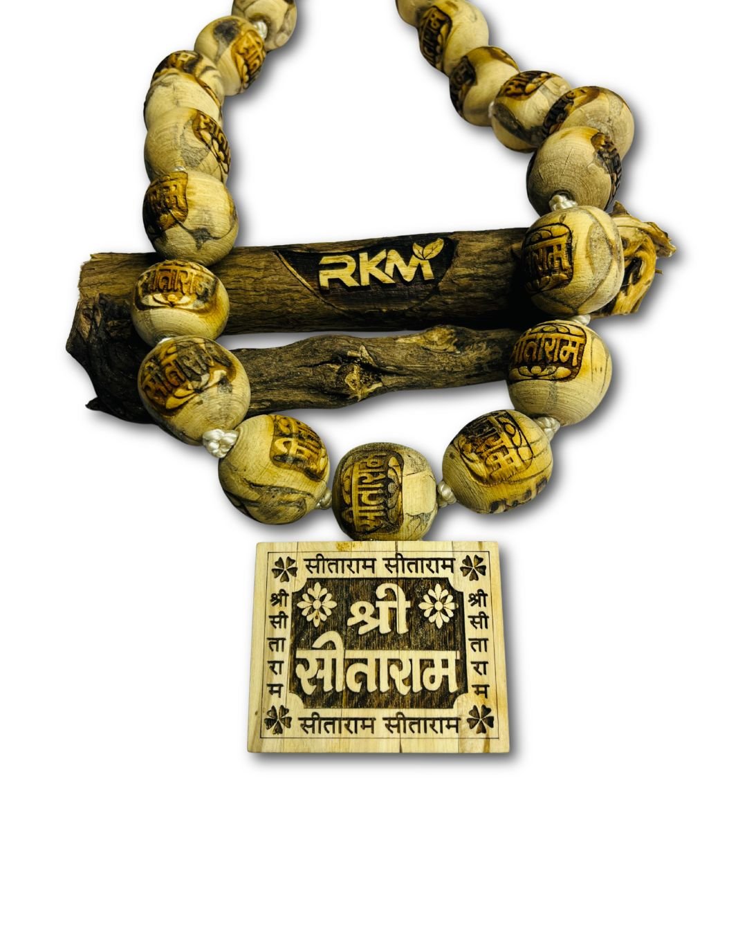 Full-length Sitaram Big Bhaktmal Tulsi Mala with 108 beads