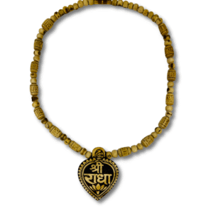 Full length locket Tulsi mala with evenly sized Tulsi beads and balanced locket placement