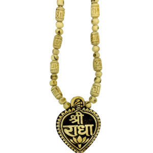 Locket Tulsi mala handmade from natural Tulsi wood with sacred locket for daily spiritual wear