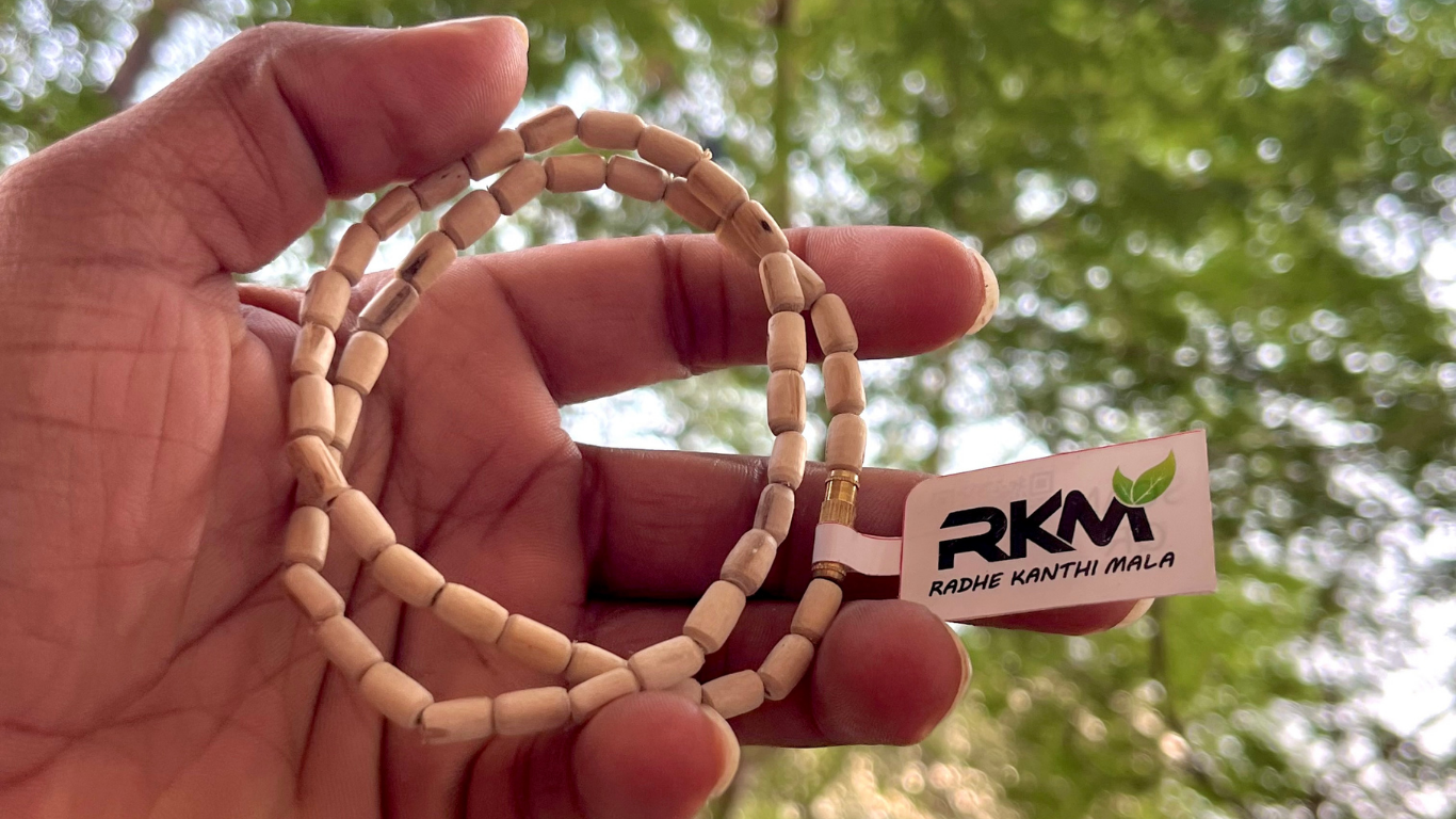 Original Tulsi Mala for neck made from pure Tulsi wood for daily spiritual wear