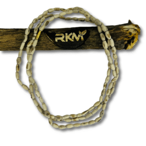 handmade 3 round mridang tulsi mala crafted from pure tulsi wood