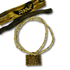radha locket tulsi mala for neck wear made from original tulsi wood