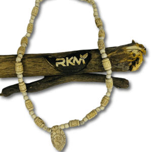 Sacred tulsi mala with locket made from pure natural tulsi wood