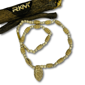 Handmade tulsi mala with locket for mantra chanting and spiritual practice