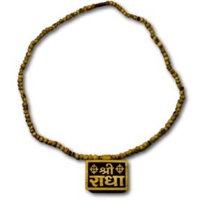 Radha Naam Bhaktmal Tulsi Mala necklace made from natural Tulsi beads