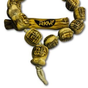 Radha Big Size Tulsi Mala side angle large Tulsi beads