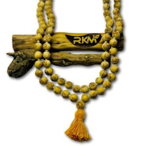 Radha Name Japa Tulsi Mala full length view on clean surface