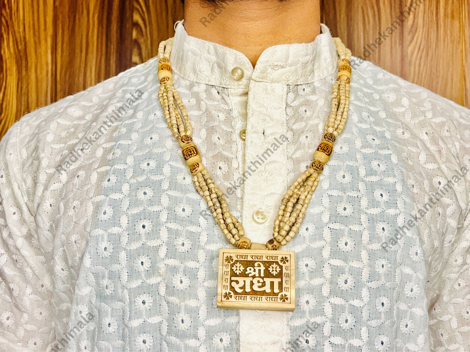 Radha Panch Mala made from natural beads for devotional use