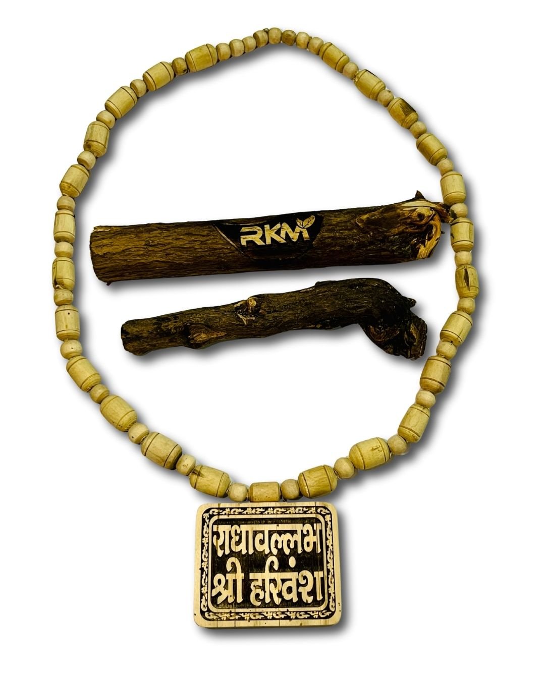 Radha Vallabh Shri Harivansh Tulsi Mala in Puja Setup Radha Vallabh Shri Harivansh Tulsi Mala placed in home temple for devotion