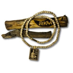 Authentic Hanuman Ji Locket Tulsi Mala with natural Tulsi beads and divine pendant design