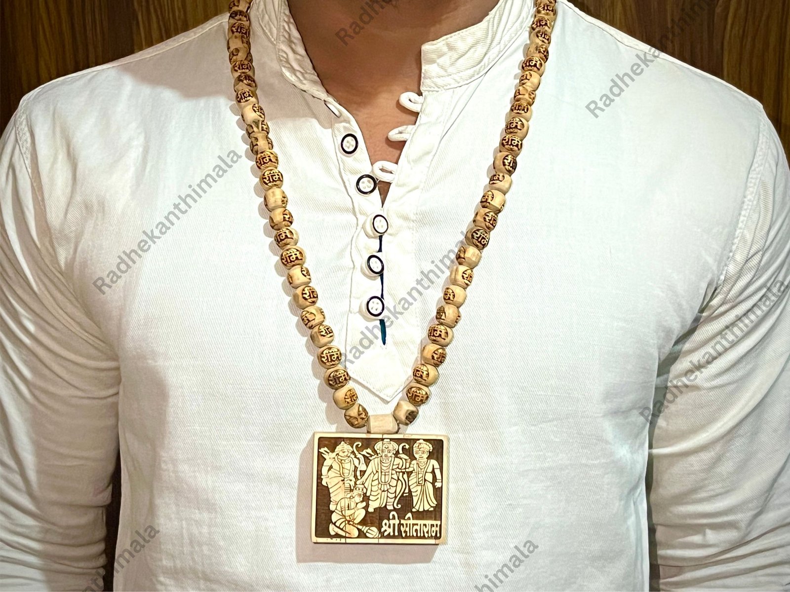 Ram Darbar Tulsi Mala necklace for spritual Ram Darbar Tulsi Mala devotional necklace