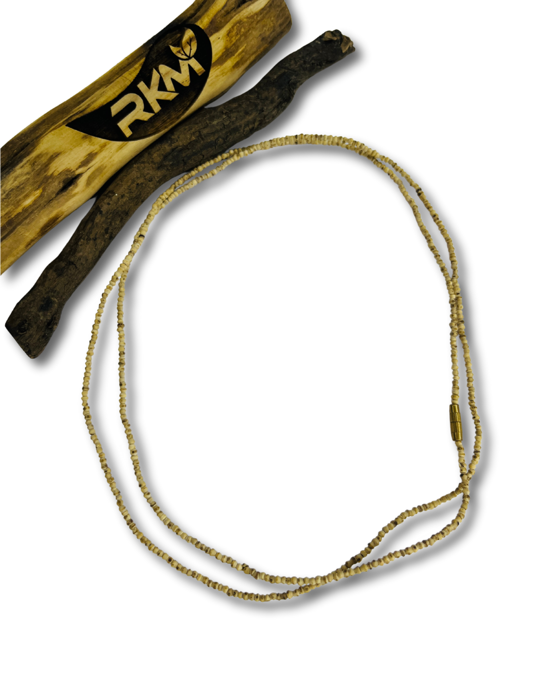 Small Beads 2 Round Tulsi Mala Worn Around Neck Devotee wearing Small Beads 2 Round Tulsi Mala around neck