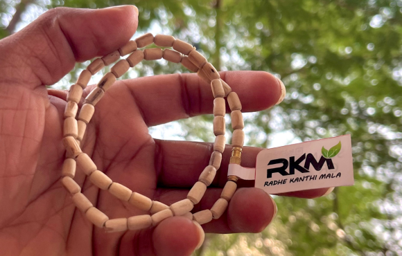Original Tulsi Mala for neck made from pure Tulsi wood for daily spiritual wear