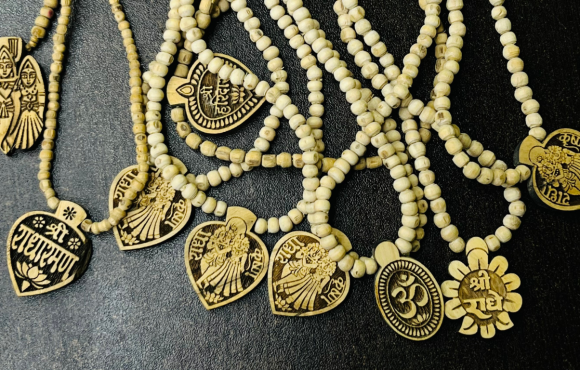 Real Tulsi Mala made from natural Tulsi wood beads, handmade original spiritual mala for daily wear